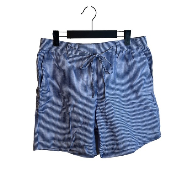 NWT TALBOTS STRIPED LINEN BLEND SHORTS - Picture 1 of 4